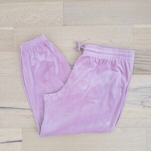 Avia Womens Velour Joggers Size 3XL‎ Pink Lounge Athleisure Cozy Stretch Soft